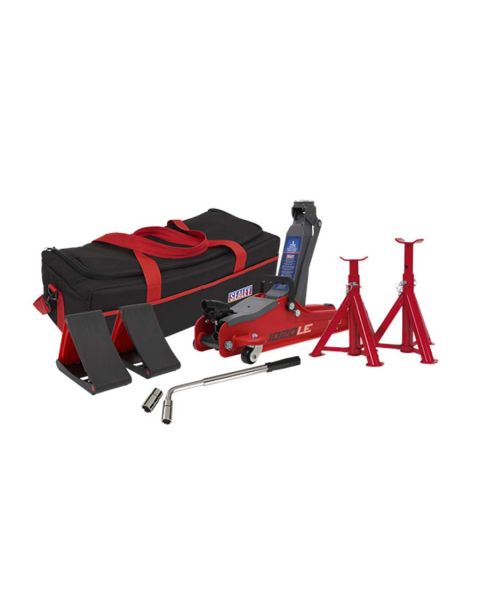 trolley-jack-2-tonne-low-entry-short-chassis-accessories-bag-combo-red-1020lebagcombo
