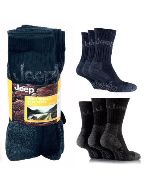 Mens Jeep Terrain Socks Pack Of 3