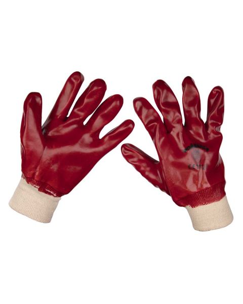 PVC Knit Wrist Gloves (X-Large) - Pair