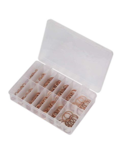 Diesel Injector Copper Washer Assortment 250pc - Metric