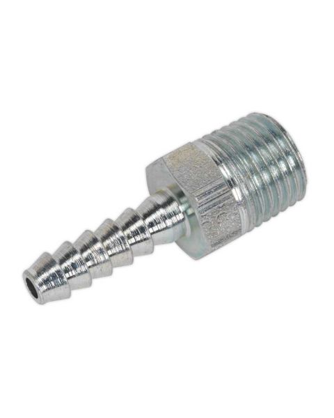 Screwed Tailpiece Male 1/4"BSPT - 3/16" Hose Pack of 5