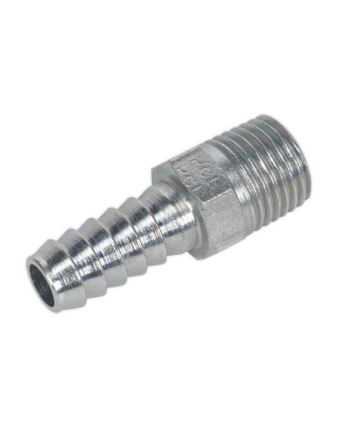 Screwed Tailpiece Male 1/4"BSPT - 5/16" Hose Pack of 5