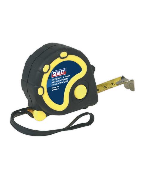 Rubber Tape Measure 5m(16ft) x 19mm - Metric/Imperial