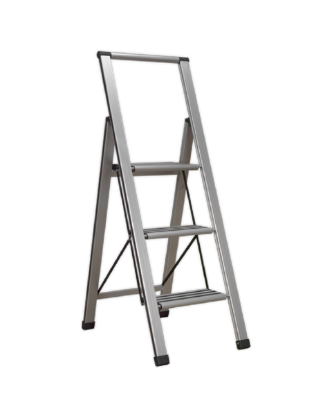 Aluminium Professional Folding Step Ladder 3-Step 150kg Capacity