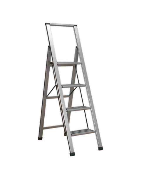 Aluminium Professional Folding Step Ladder 4-Step 150kg Capacity