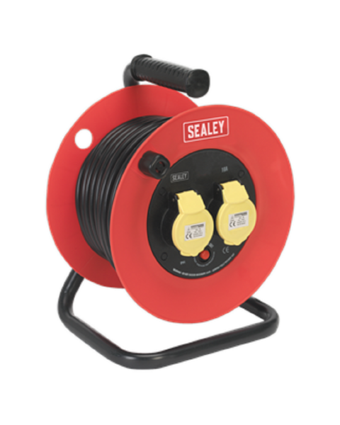 Cable Reel 25m 2 x 110V 1.5mm² Heavy-Duty Thermal Trip