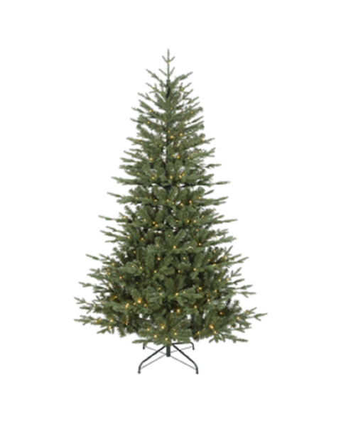 Dellonda Pre-Lit 6ft Hinged Christmas Tree with Warm White LED Lights & PE/PVC Tips - DH81