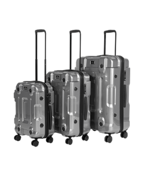 Dellonda 3pc Lightweight ABS Luggage Set  - 20", 24", 28" - Silver - DL9