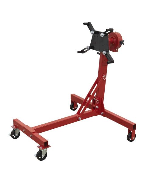 Folding 360º Rotating Engine Stand with Geared Handle Drive, 450kg Capacity