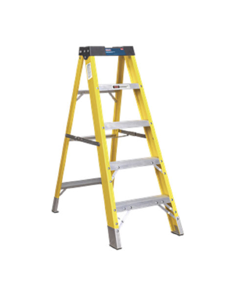 Fibreglass Step Ladder 4-Tread EN 131
