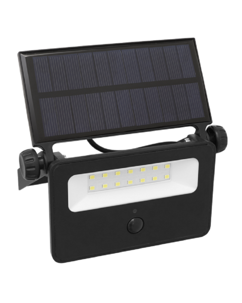 Extra-Slim Solar Floodlight with Wall Bracket 16W SMD LED