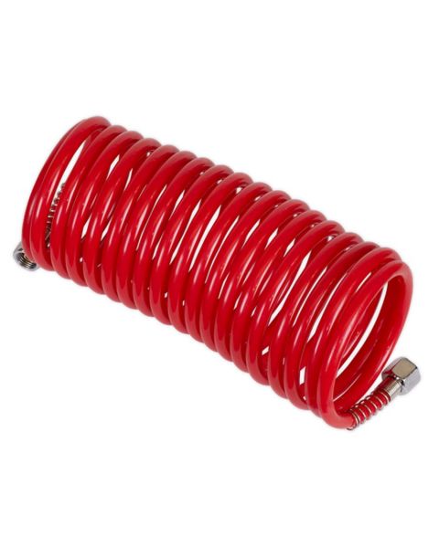 PE Coiled Air Hose 5m x 5mm with 1/4"BSP Unions