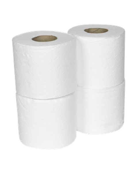 Plain White Toilet Roll - Pack of 4 x 10 (40 Rolls)