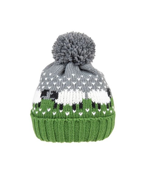SSP Animal Knitted Hat Green Sheep