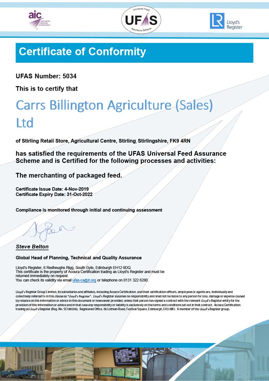 stirling ufas certificate